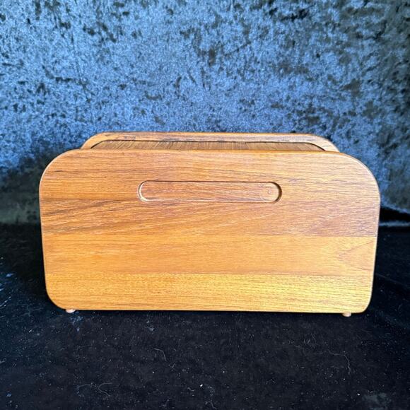 MCM Teak Recipe Holder | Made in Thailand | Roll Top Style - Picture 4 of 10